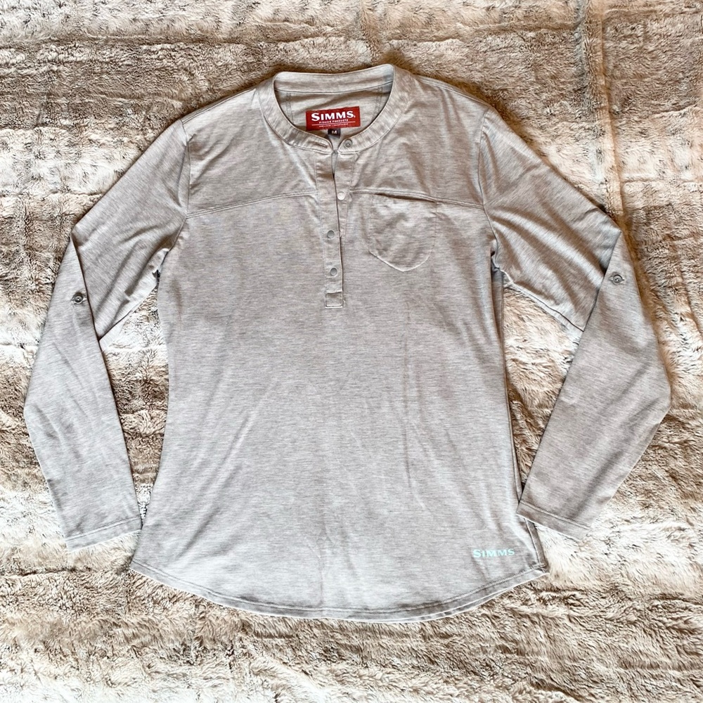 Simms Light Gray Henley Shirt